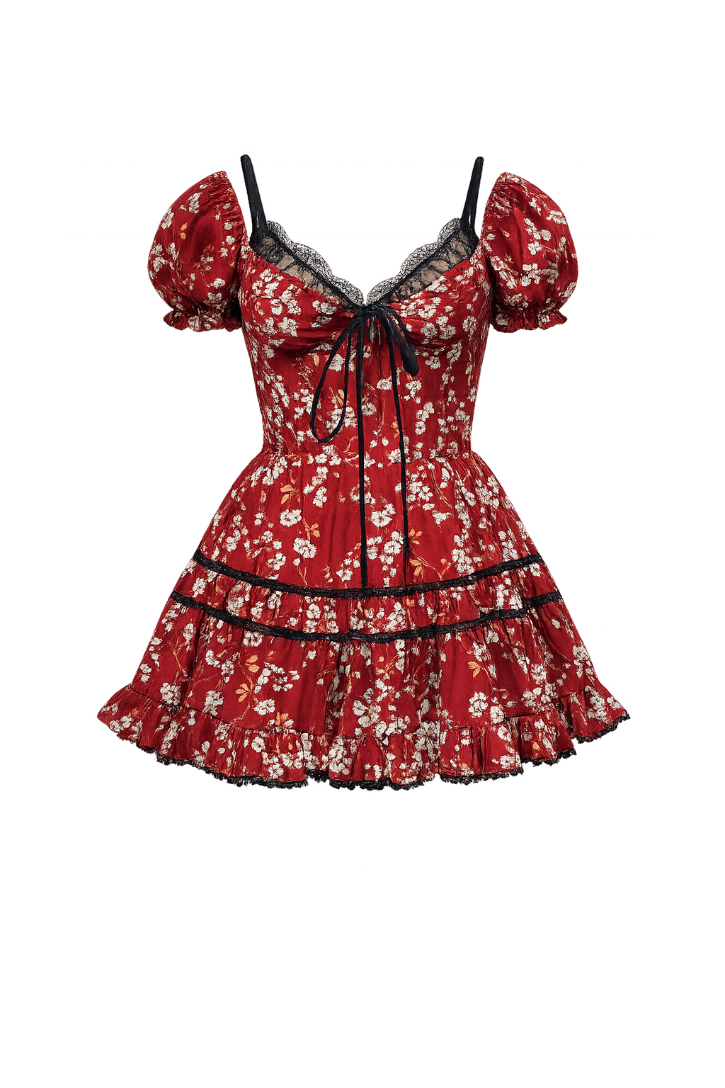 Mini Corset Cotton Dress with Short Sleeves