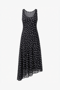 Long Polka Dot Silk Dress