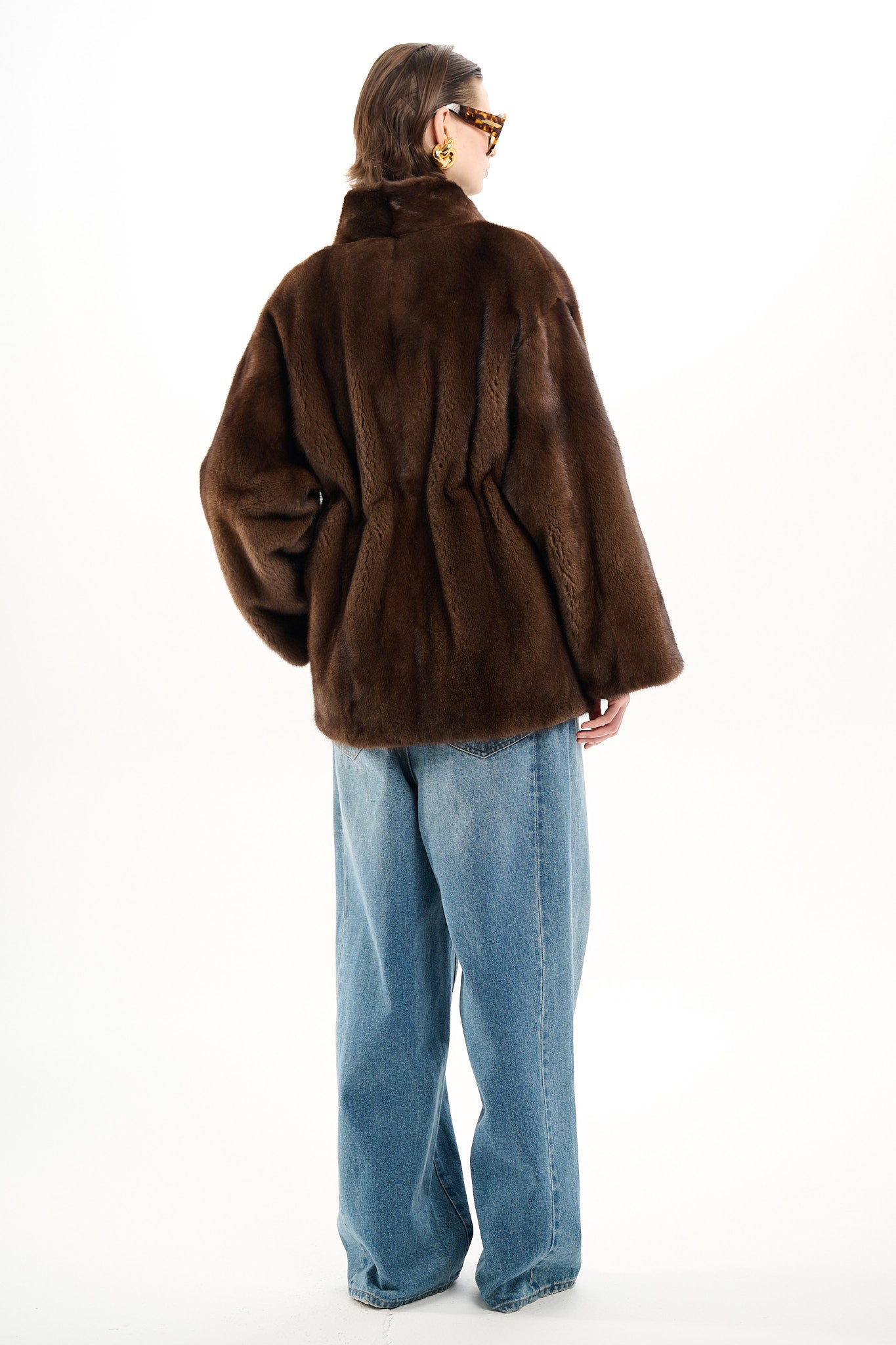Kimono Scanbrown Mink Jacket 70 cm