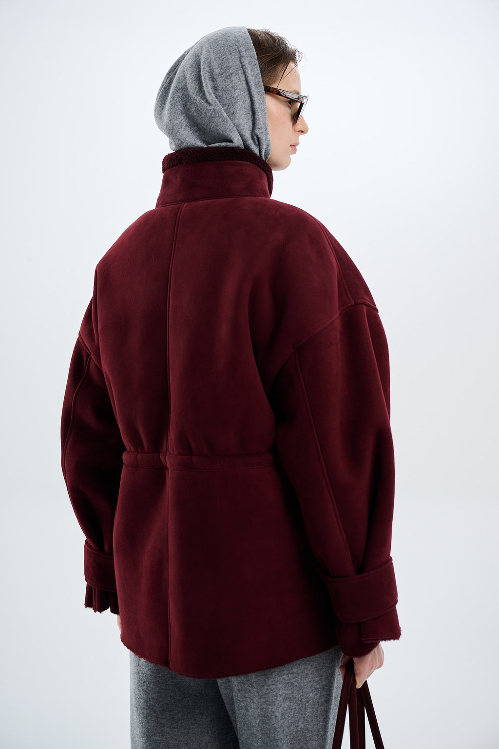 Shearling Bordeaux Parka 70 cm