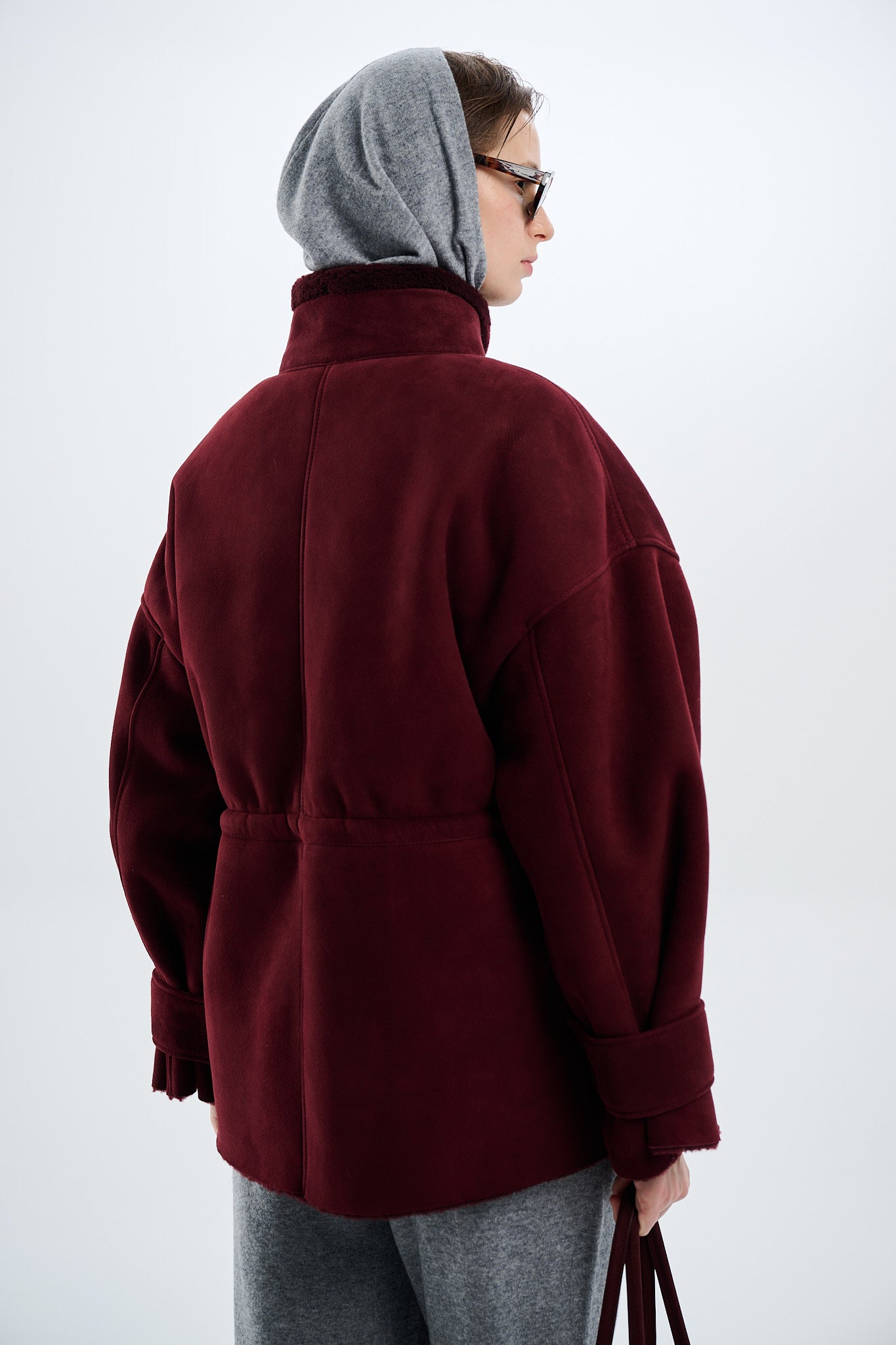 Shearling Bordeaux Parka 70 cm
