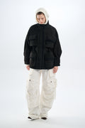Shearling Black Suede Parka 70 cm