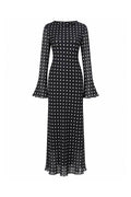 Long Polka Dot Silk Dress